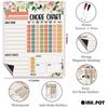 Inkdotpot Magnetic Dry Erase Weekly  Daily Chore Chart Schedule Board for Kids Chores Reward Chart,Good Behavior Chart