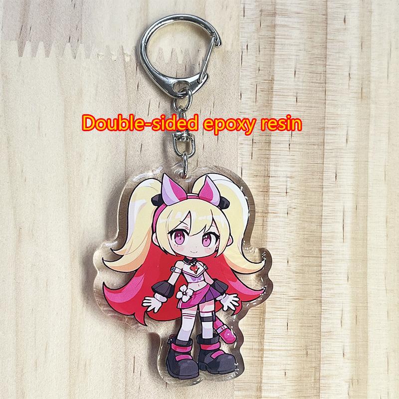Custom acrylic keychain anime holographic style photo personalized acrylic Christmas gift ornament keychain 3 inches (76.2mm)&Commonly