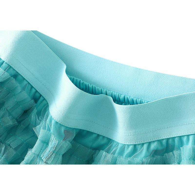Falda halter de malla para mujer, falda larga plisada de sari de hadas, primavera y otoño