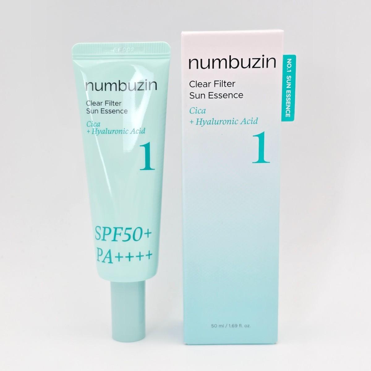 НУМБУЗИН №1 Clear Filter Sun Essence SPF50+ PA++++ 50мл, Солнцезащитный крем, KBeauty, Корейская косметика, пробник
