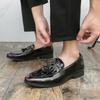 New Slip On Red Grey Tassels Loafers New Men's  Patent Leather Driving Shoes Designer Formal Wedding Dress Homecoming Footwear
