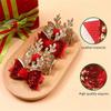 4pcs Children's Christmas Antler Hair Clip Glitter Elk Bow Hair Accessories For Girls Princess Pompom Party Hairpins Ideal Gifts