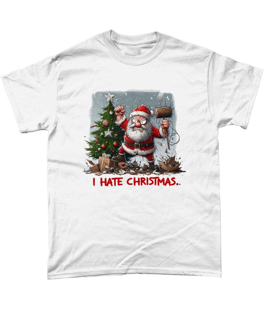 Ich hasse Weihnachten T-Shirt Anti Xmas Neuheit Lustiges Shirt Geschenk Griesgram Sarkastisch