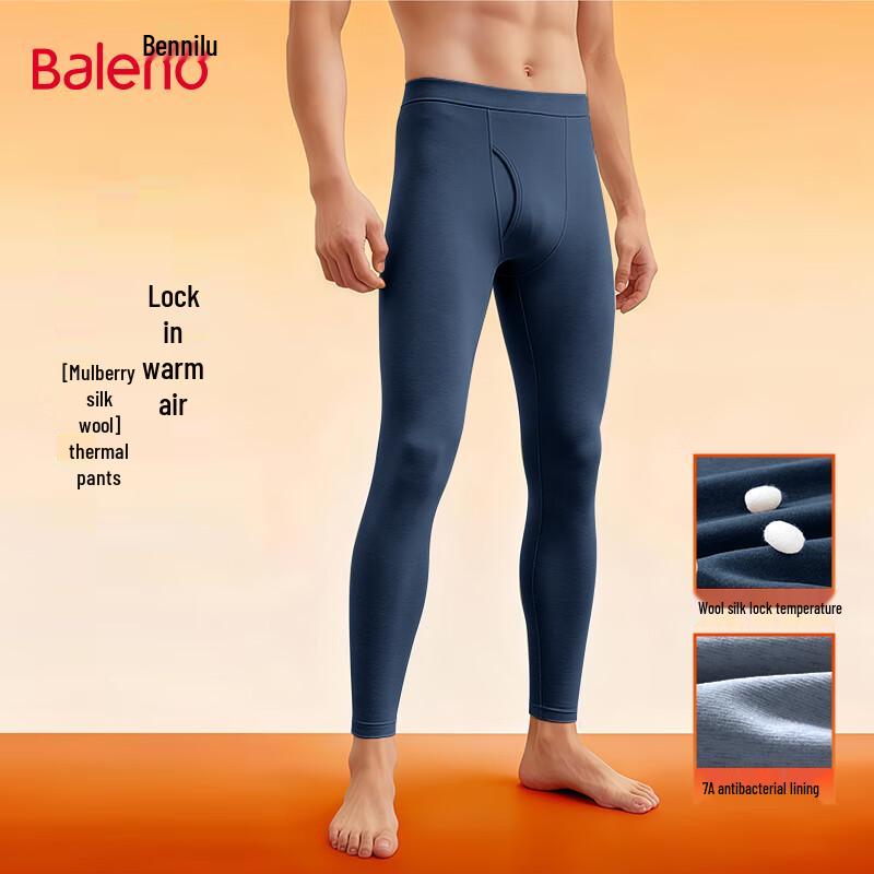 Baleno Men's Cashmere Silk Blend Thermal Long Johns