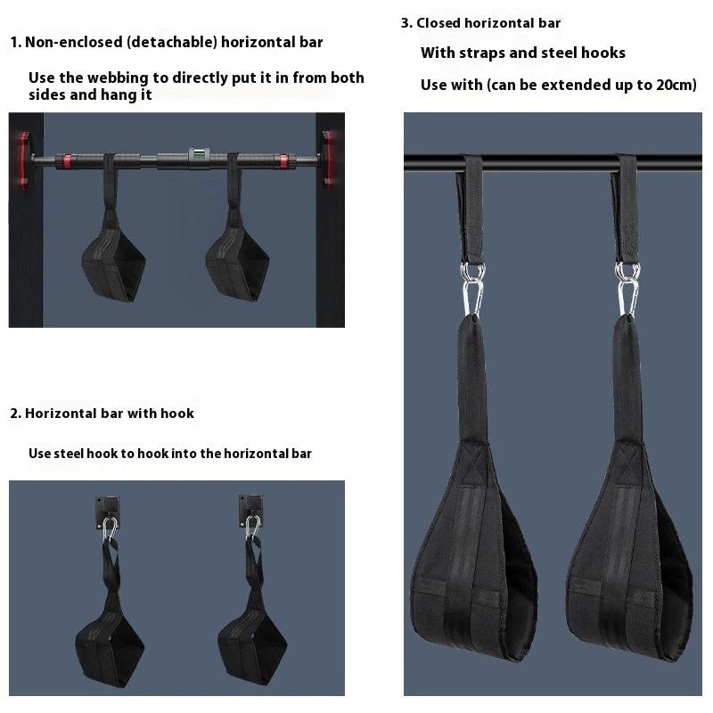 Heavy Duty Rip-Resistant Ab Sling Straps Suspension Fitness A Pair For Pull Up Bar Hanging Leg Raiser Gym Home Fitness Equipment