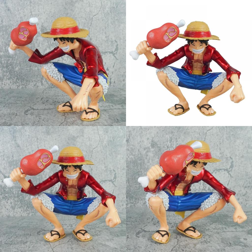 One Piece Luffy Sitting Pose Pvc Figure With Collectible Display For Anime Fans