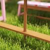 Kids Picnic Table Set with Removable & Foldable Umbrella, Storage Boxes, Flamingo Theme, Pink