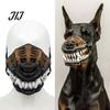 Halloween Pet Costume Hell Hound Muzzle for Dogs, Scary Natural Latex Beast Mask Themed Party Dog Attire with Adjustable Straps, Cosplay And