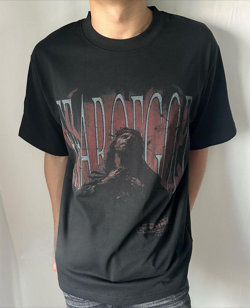 Hip Hop T-Shirt Male and Female Couples Loose Letter Printing Tide Vintage American High Street Loose Niche Short Sleeve