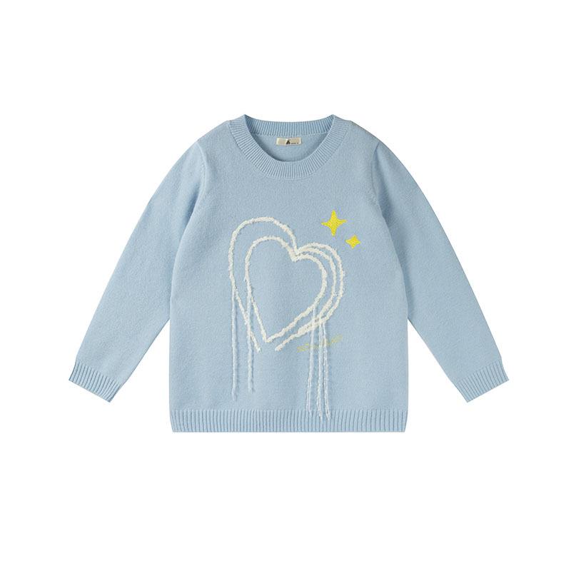 Ai Yuan 2025 Plus Size Heart Pattern Knit Sweater – Women s Thick Round Neck Top for Autumn/Winter 2XL