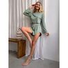 Spring Summer Women's elasticity Pajamas Set Long Sleeve Tops & Shorts Sleepwear 2 Piece Home Clothes Pyjamas women Loungewear
