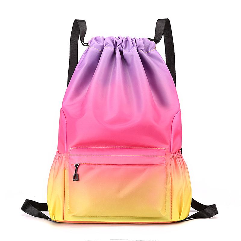 Customizable Logo Drawstring Backpack - Double Strap Gym, Basketball, Football, Fitness, Running, Hiking Bag