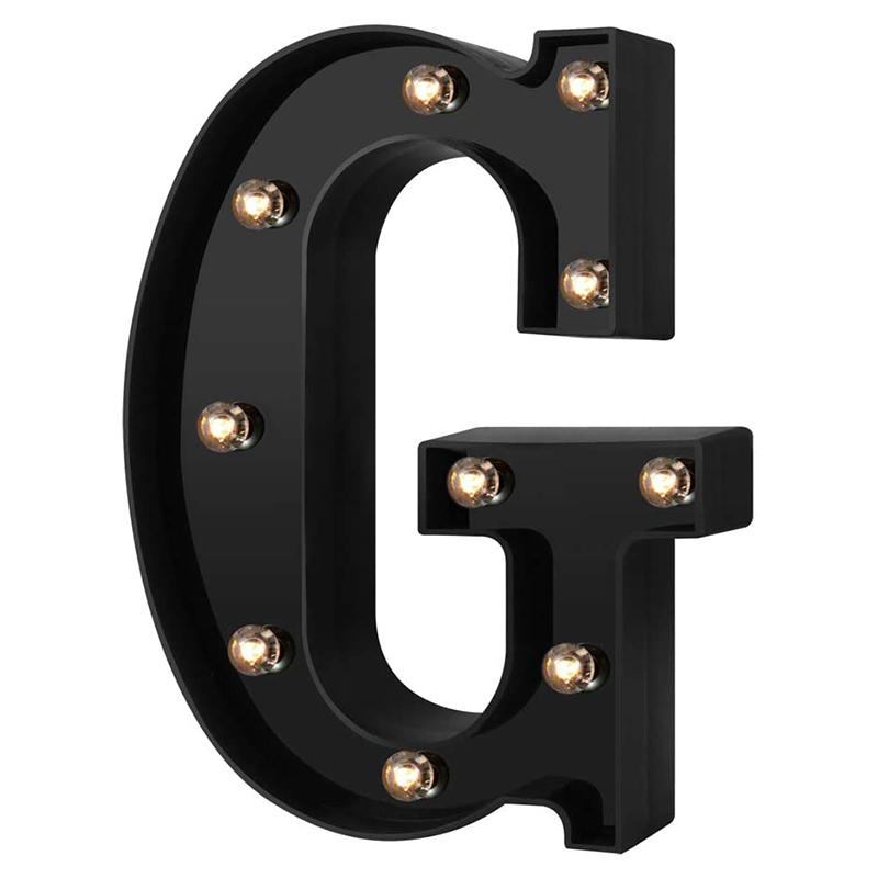 LED Black Letter Light 26 English Night Light Large Luminous Alphabet Lights Wedding Modeling Lamp For Party Birthday Home Bar