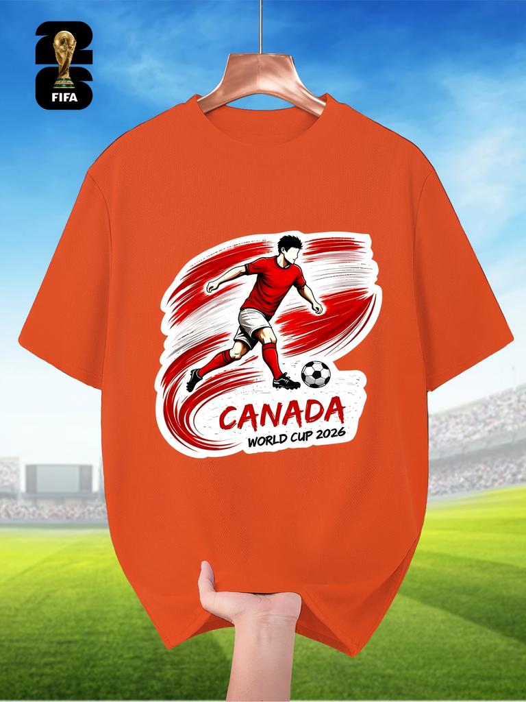 FIFA-Themed Men's Breathable Short-Sleeve T-Shirt for World Cup Gifts, Football Fans Apparel, Birthday Present for Birthdays/Dating/Creative Gifts