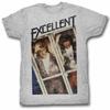 Bill and Ted Excellent Gray Heather Adult T-Shirt Mens Womens Tees Top
