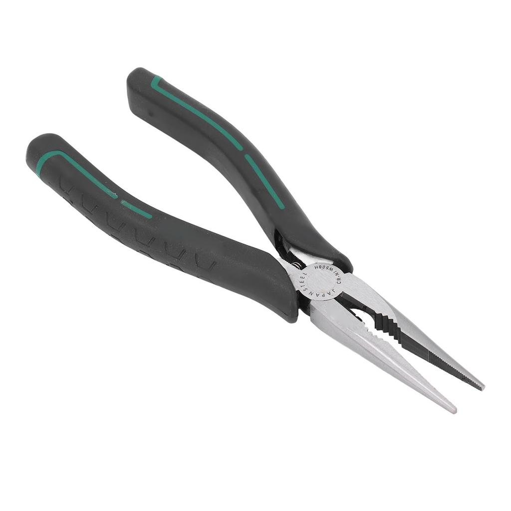 Needle Nose Pliers 8in CRV Long Mini with Non Slip Handle for Jewelry Making Art Crafting Projects
