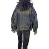 Women's Plus Size Retro Hong Kong Style Denim Jacket - Slimming Petite Fit for Spring and Autumn 2024