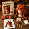 Sada pro háčkování klobouku s vysokohorskou krávou z příze na ruční práce, Halloweenská kapuce dýně a pavouka, Potřeby pro začátečníky, DIY ručně vyráběná sada pro dospělé a teenagery