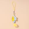 Cute Resin Bee keychain Women Girls Bowknot Key Ring Pendants for Handbag Charms DIY Key Chain Jewelry Gifts