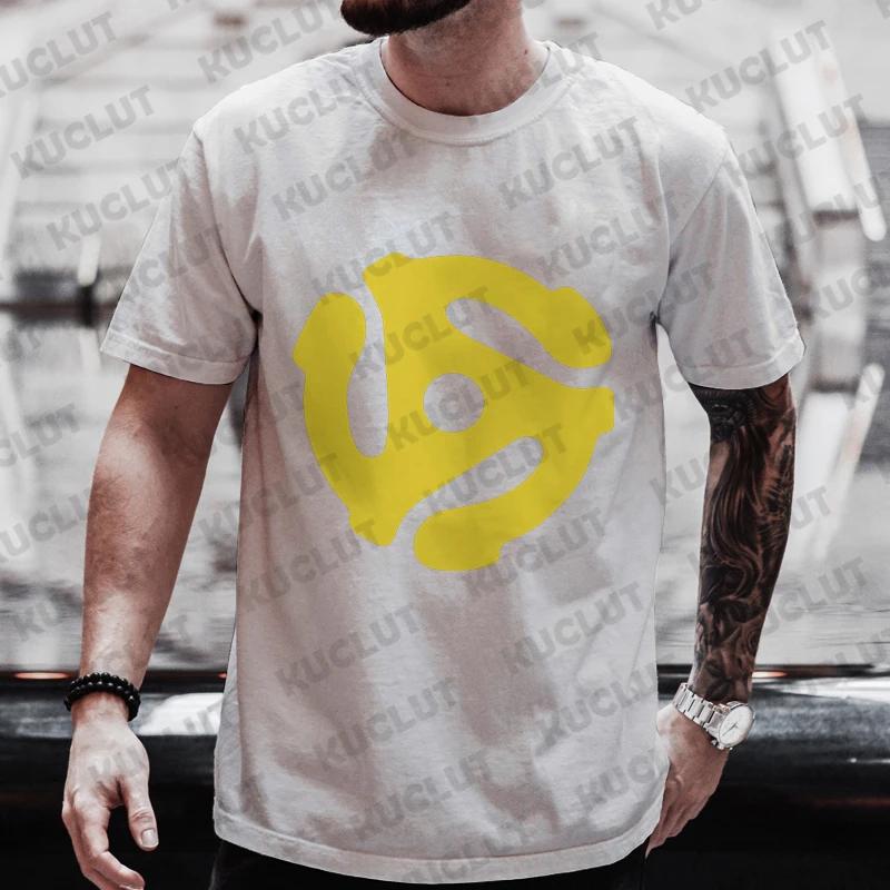 Phonograph Record Print T-shirts Spindle Adapter Dj Music Geek Funny Tshirt T-Shirt Tee Shirt UnisexLadies Youth Tops