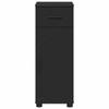 Bathroom Cabinet Black 30 x 35 x 80 cm Engineered Wood Metal
