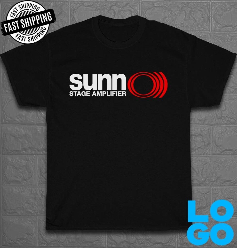New Sunn Amplifiers Music Logo Men's Funny T-Shirt Made In USA Size S To 5XL