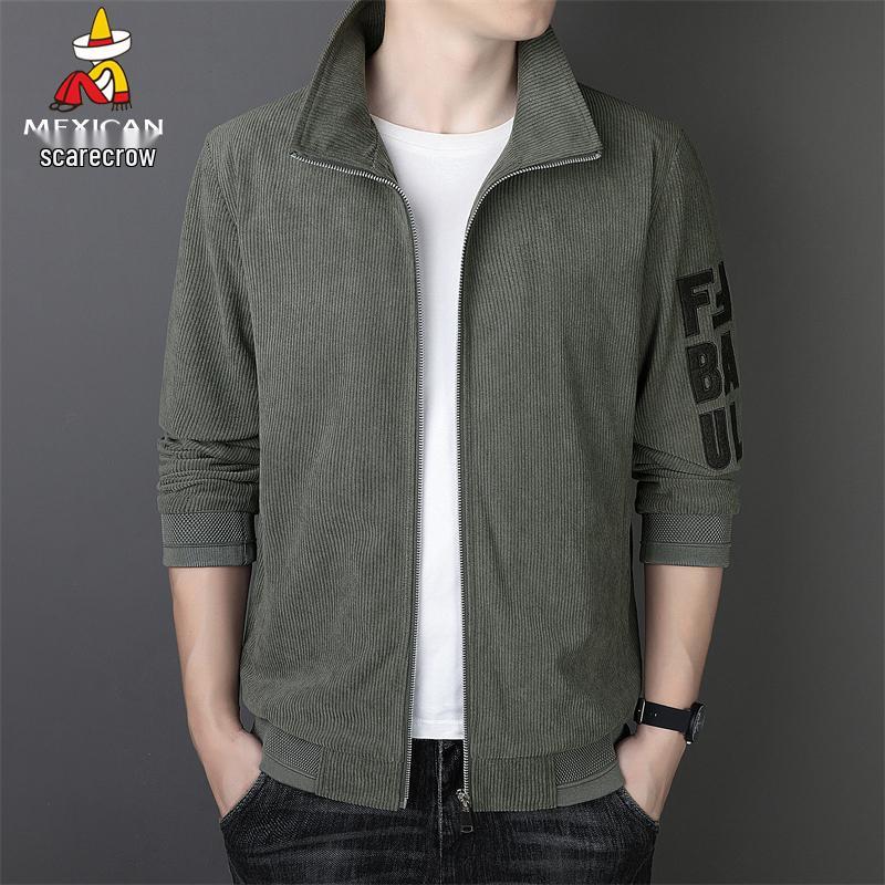 

Men s Stand Collar Corduroy Jacket: Plus Size Loose Casual Outerwear for Spring, Autumn, and Winter (2025) 4XL (175-195 lbs)