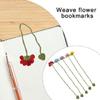 5Pcs Handmade Crochet Flower Bookmarks Knitted Floral Bookmarks Page Marker for Teacher Student Book Lover Reading Aid