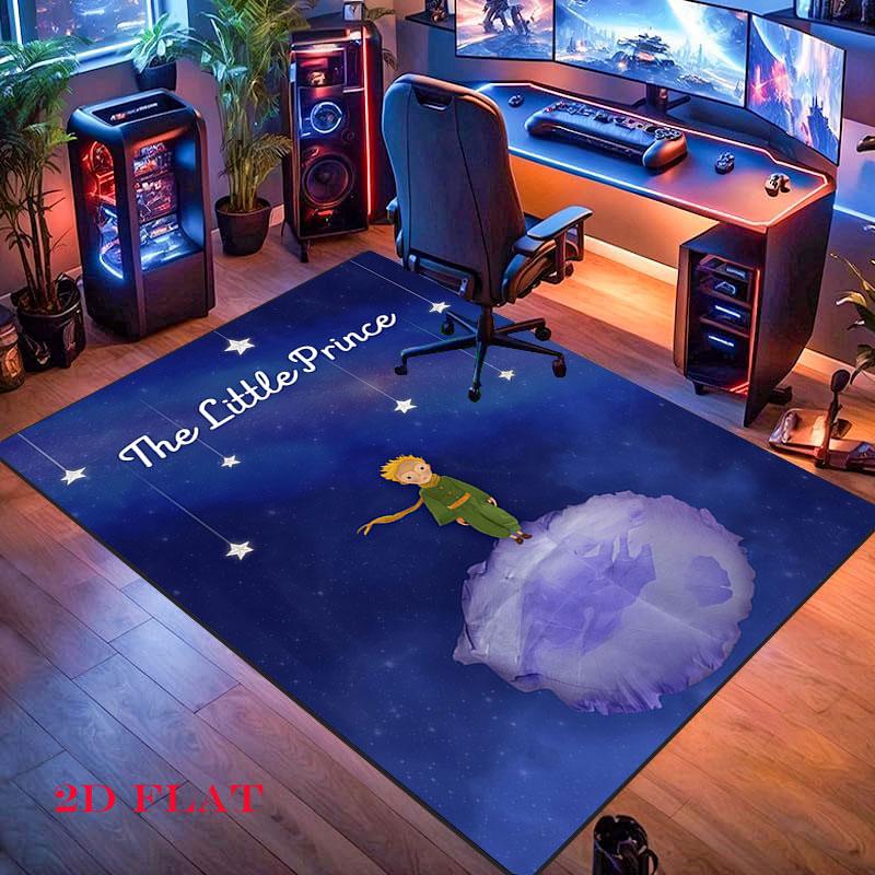 Little Prince Moon Carpet Rug for Living Room Bedroom Home Sofa Decoration,Kids play Nonslip Floor Mat