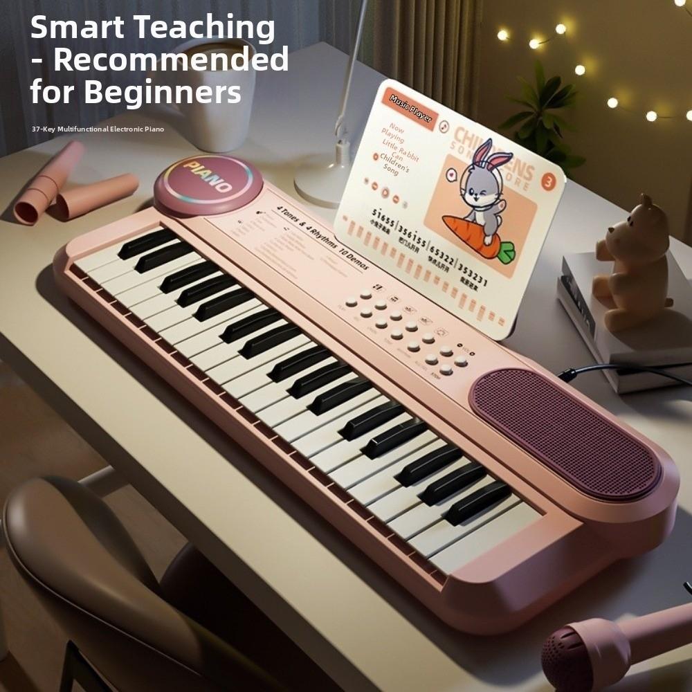 Multifunctional Musical Toy with Microphone Electronic Piano Kids Piano Keyboard  Early Learning