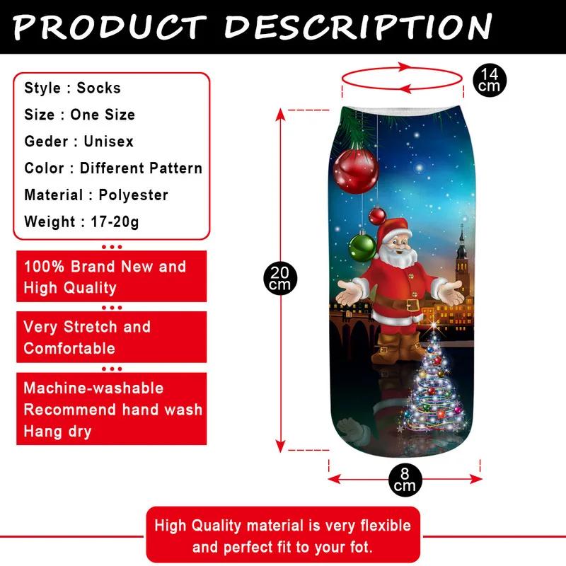 1pair Christmas Cotton Socks Merry Christmas Decor for Home Xmas Gifts Cristmas Decoration Happy New Year