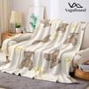 Teddybär gelbe Schleife Flanelldecke Warm Weich Halloween Weihnachten Dekorative Couch Warm Gemütlich Ganzjahresgeschenk
