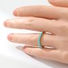 Classic Inlaid Imitation Turquoise Women's Ring Trendy Gold Color Geometry Daily Wear Party Jewelry Anniversary Gift