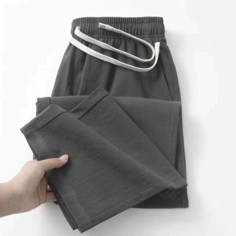 Men's High-Quality Summer Linen Pants - Thin, Loose, Straight-Leg Cotton Ramie Casual Trousers