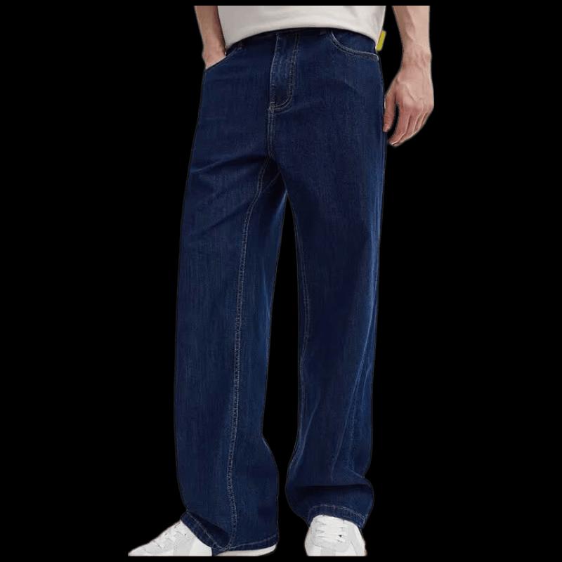 Navigare Men s Loose Straight Stretch Blue Jeans 33