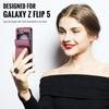 Flip 5 Zflip5 5G Shockproof Portable Wallet Case for Samsung Galaxy Z Flip 5 Flip5 Card Slot Leather Cell Phone Accessories