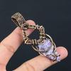 Amethyst, Charoit-Edelstein, reiner Kupferdraht, umwickelt, handgefertigter Anhänger-Schmuck