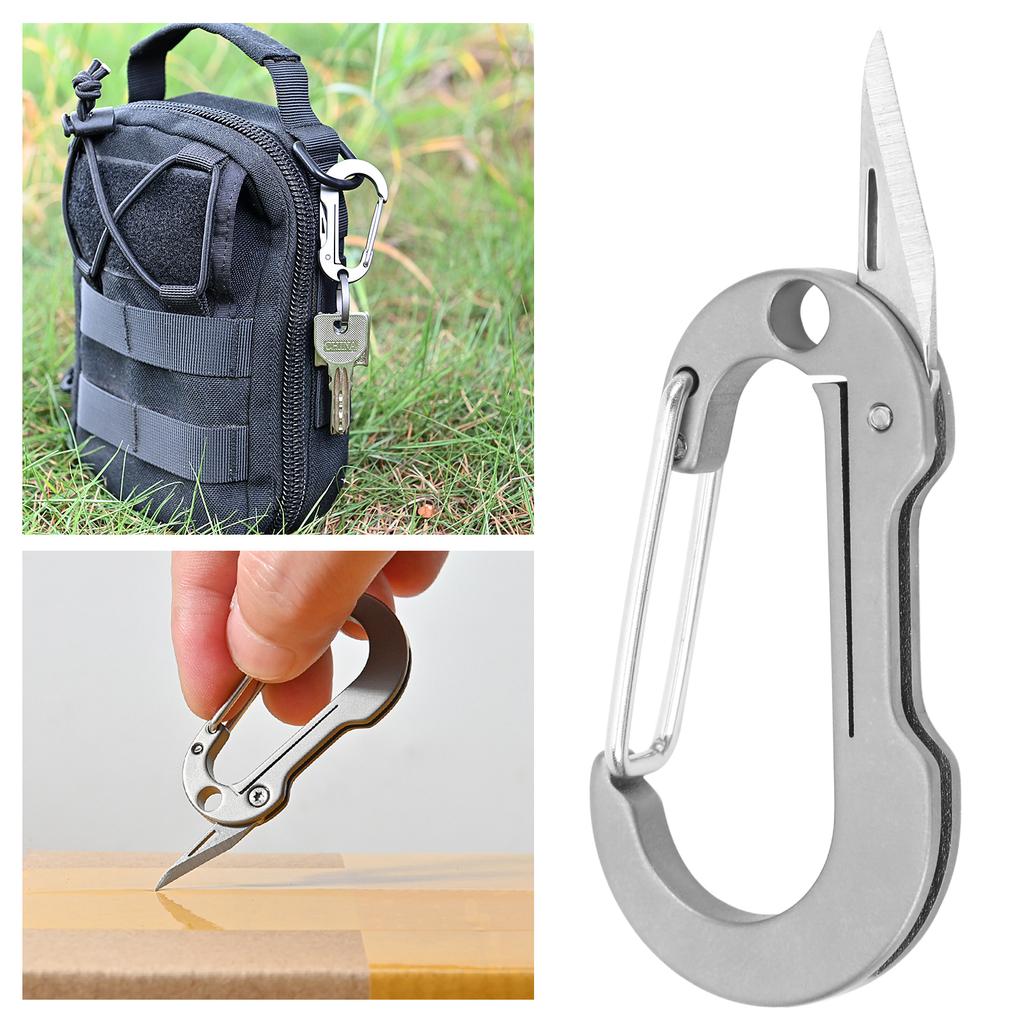 Liten nyckelring Karbinhake Kniv Titanlegering EDC Multiverktyg Nyckelring Flasköppnare
