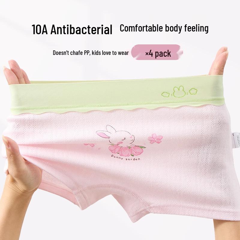 Girls' Antibacterial Cotton Boxer Briefs - Comfortable Fit for Middle & Big Kids