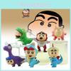 Cute Pvc Crayon Shinchan Jurassic Dinosaur Action Figures Blind Box Collectible Set