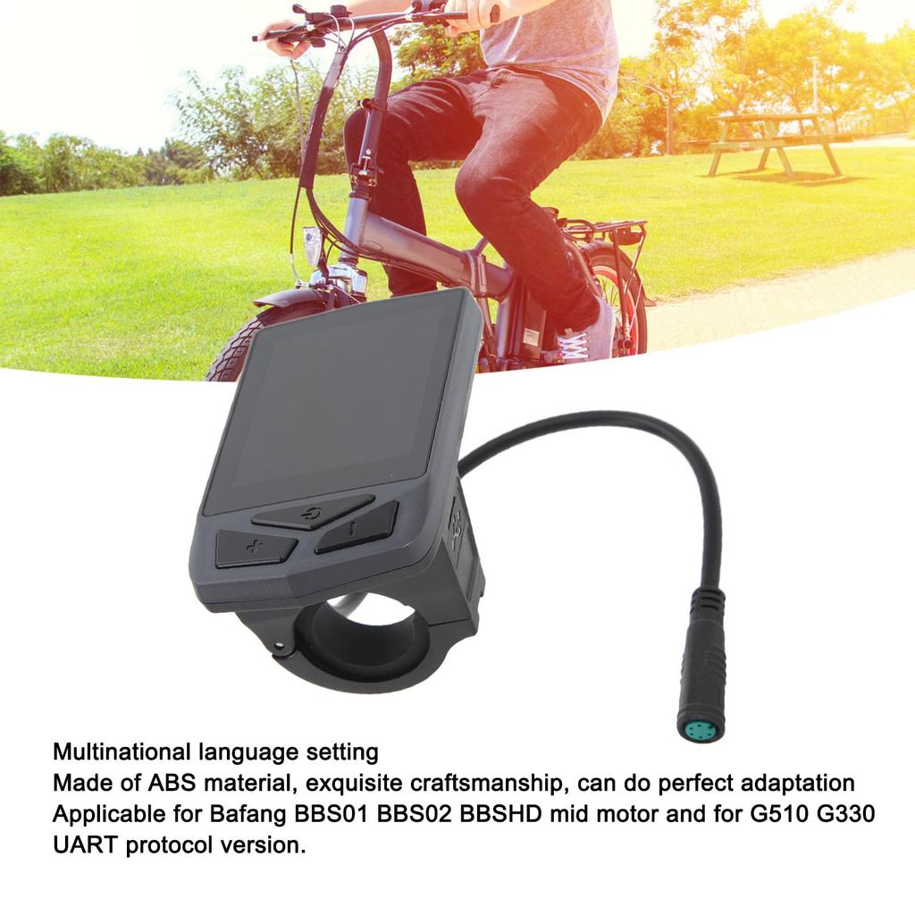 Bafang Electric Bike Display Control Panel with Waterproof Connector for BBS01, BBS02, and BBSHD Mid Motor