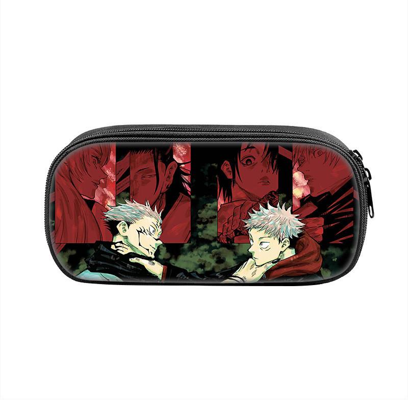 Jujutsu Kaisen Anime Character Print Student Single Layer Stationery Storage Bag For Students And Teenagers