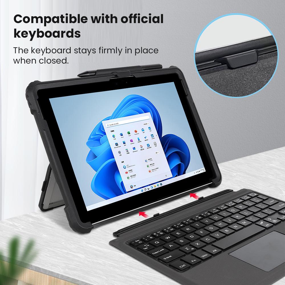 Microsoft Surface Pro 4 5 6 7 8 9 tok Surface go 1 2 3 4 készülékhezSzilikon akril védőtok mágneses tolltartóval