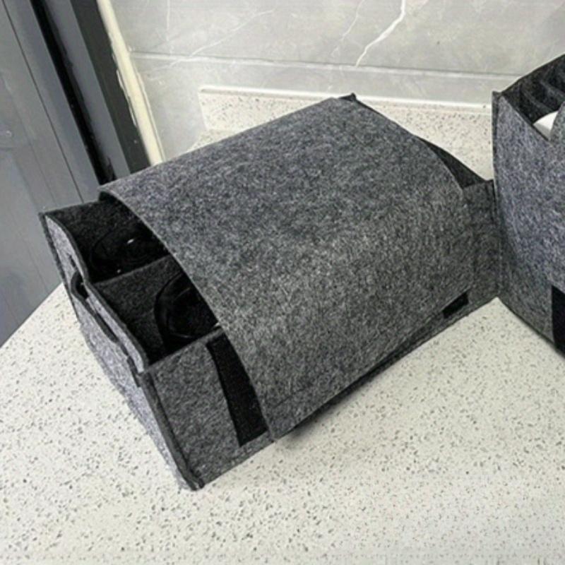 Foldable Felt Organizer for Plates, Cups & Cutlery with Tension Stand. Lightweight Fabric Storage Bag, Ideal for Camping, RV & H