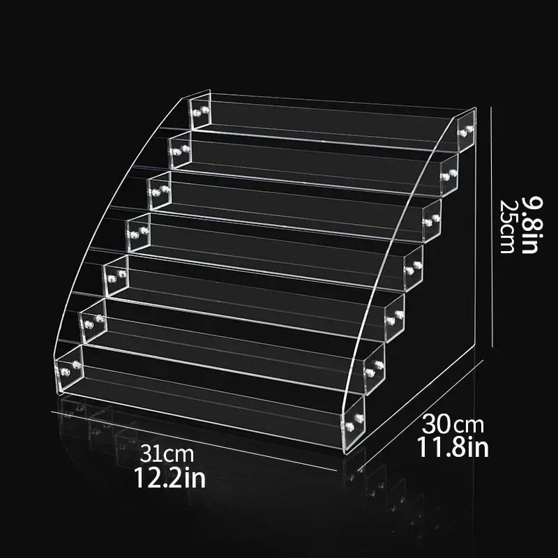 2/3/4/5/6/7 Layers Nail Polish Display Stand Transparent Cosmetic Display Rack Holder Essential Oil Bottle Organizer Storage