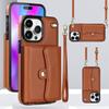 Leather Crossbody Wallet Case With Strap IPhone 14 Pro Max 13 12 11 - Flip Cover Card Slots Stand