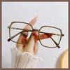 Anti Blue Light Glasses Square Big Frame Glasses For Women Simple Style Solid Eyewear Hombre Hombre