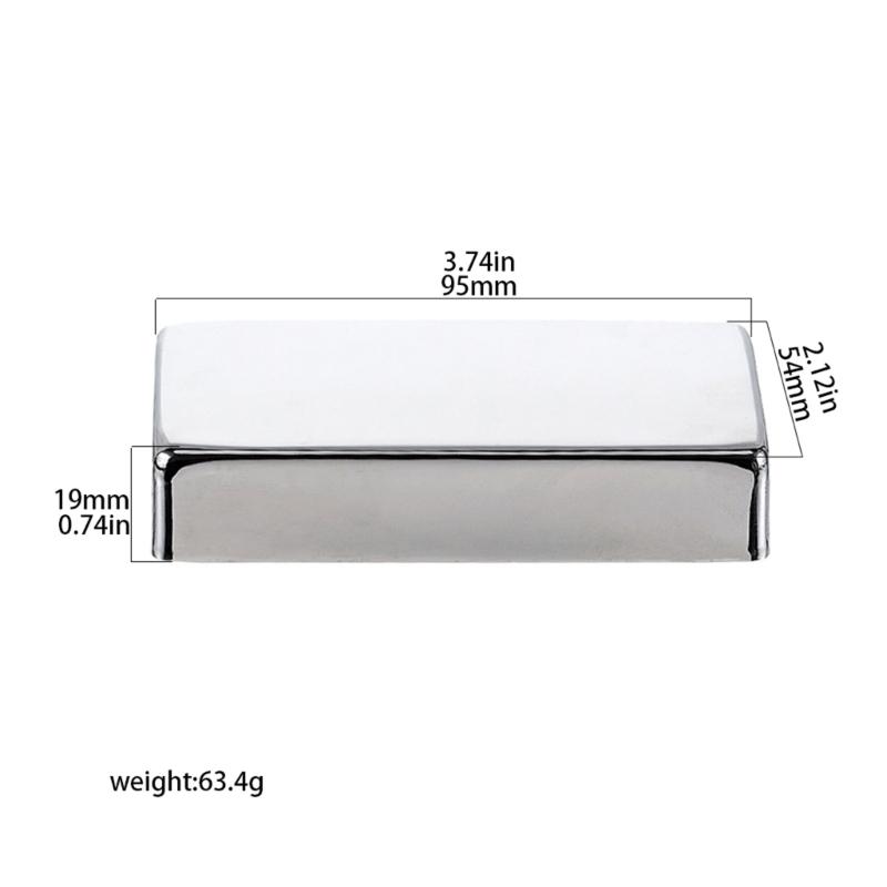 Plated Pickup Protective Cover for Electric Guitar Minimizes Fixed and Disturbance 54mm Wide Smooth Silver Pickup Cover