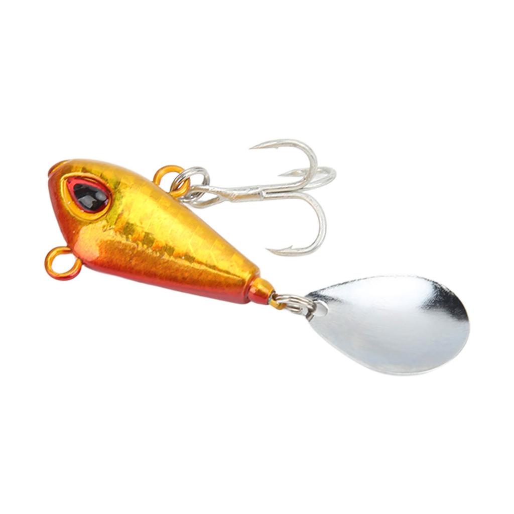 20g Fishing VIB Metal Mini Lures Artificial Hard Fake Bait Night Light VIB Spoon Fishing TackleGolden
