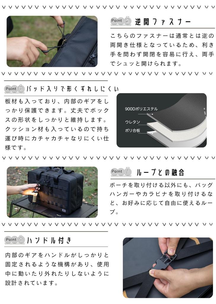 CAMPING MOON Soft Container IGT Top Plate Flat Burner Storage Bag, Black, Black Gear BK-46